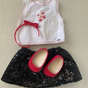 American Girl Sequin Skirt Outfit